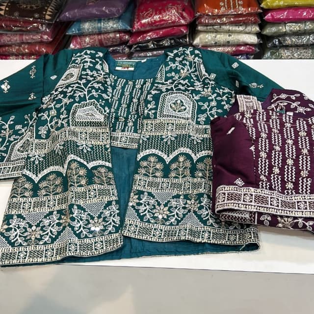 Dark Teal (Green) and Deep Purple Jacket/Top