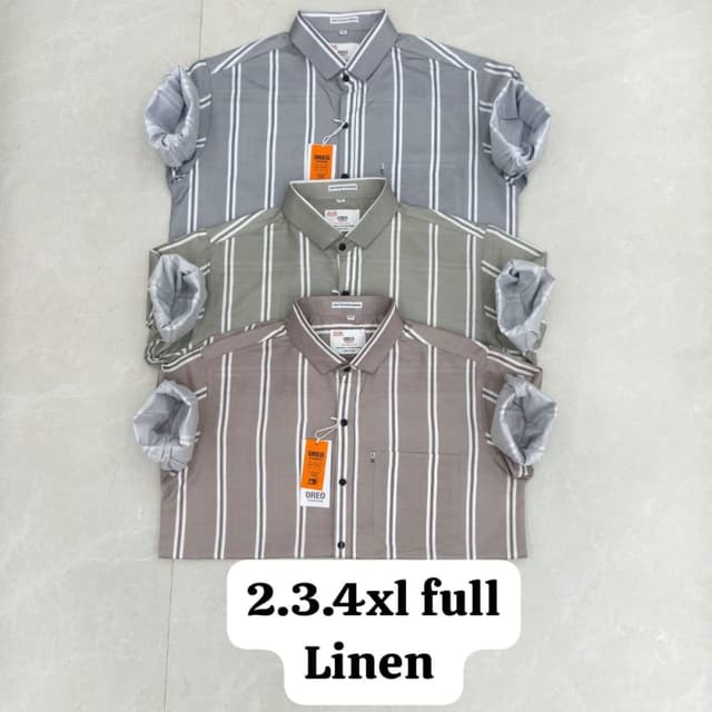 Grey, Sage Green, and Taupe with white stripes Shirt