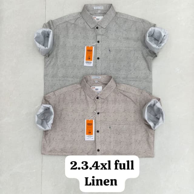 Grey, Light Brown/Beige Shirt