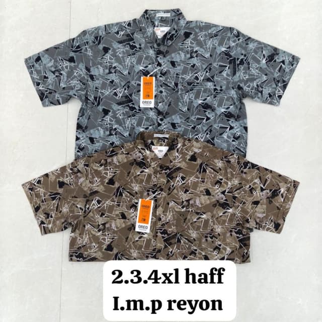 Grey/Black/White and Tan/Brown/Black Shirt