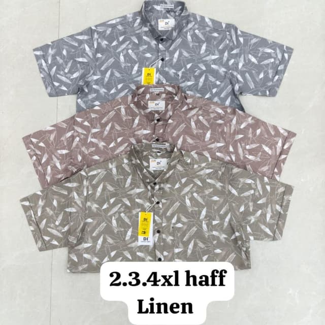 Grey, Taupe, and Light Brown with white leaf motifs Shirt