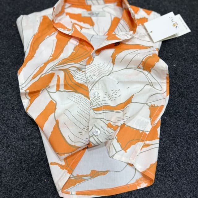 White and Orange Shirt