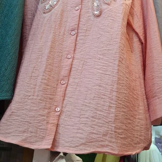 Soft pastel peach or salmon pink Shirt