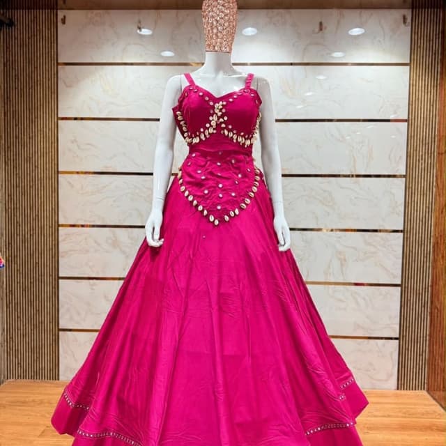Magenta or Hot Pink Lehenga Choli
