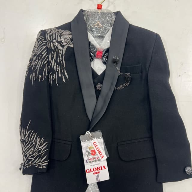 Black, Silver, White Blazer suit set