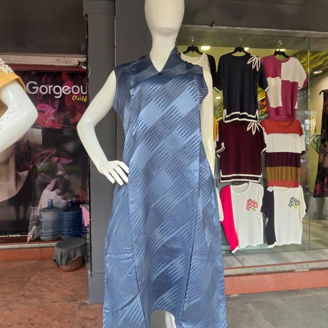 Blue, Steel Blue Dress