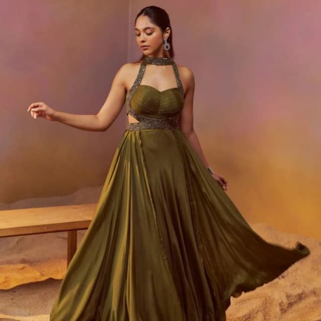 Olive Green Gown