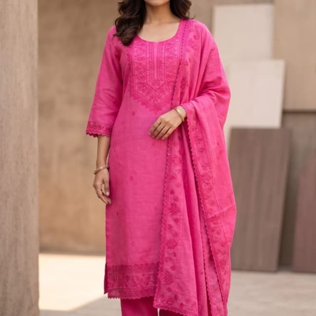 Hot Pink/Fuchsia Salwar Suit Set