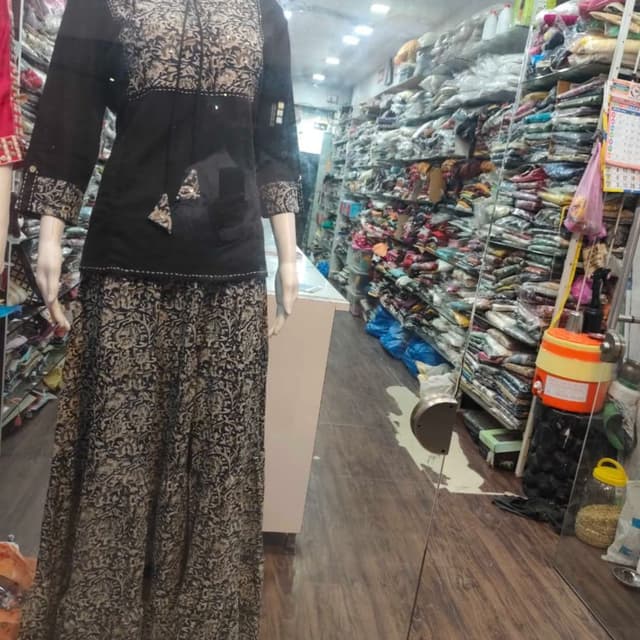 Black, Grey, and Beige/Off-white Co-ord Set