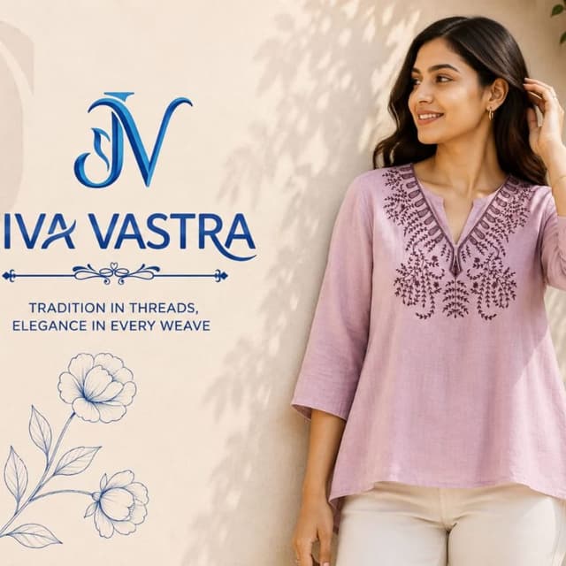Soft lavender and deep violet embroidery Kurta