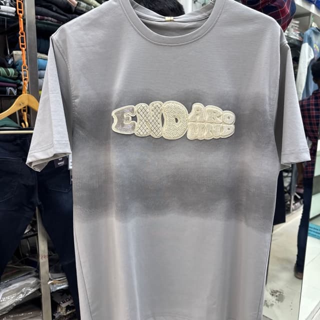 Grey, off-white, light grey gradients T-Shirt