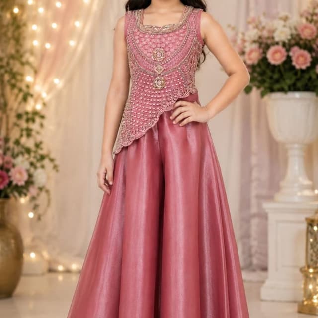 Dusty Rose, Mauve Lehenga Choli set