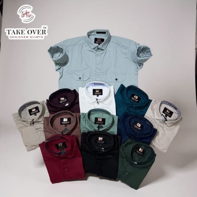 Multi-color including pastels, neutrals, and deep shades like white, black, beige, maroon, olive green, teal, and light blue Shirt