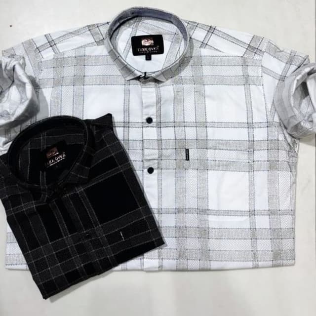 White, grey, and black Shirt