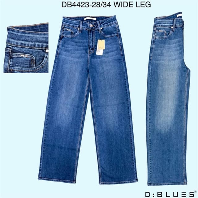 Medium blue wash with slight fading Jeans