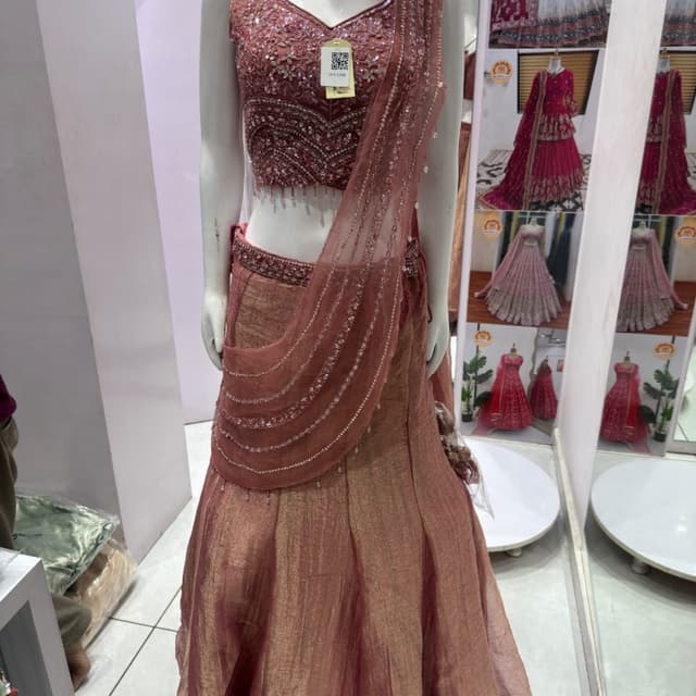 Dusty rose, copper, and bronze Lehenga Choli