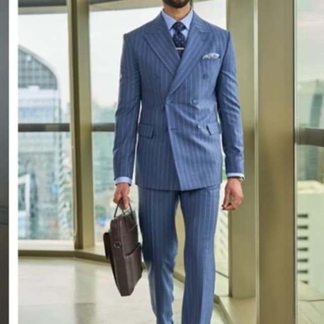 Blue, Light Blue, Navy, Brown Suit