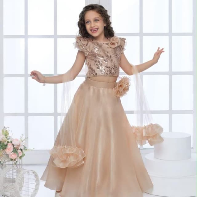 Golden, Champagne, Beige Lehenga Choli