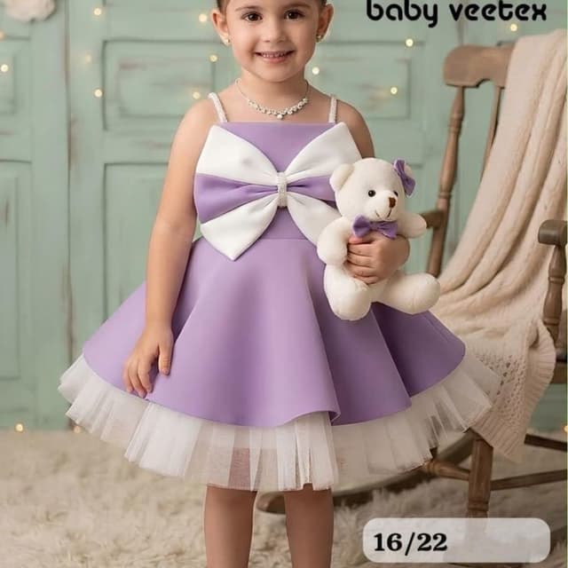 Lavender and White Dress