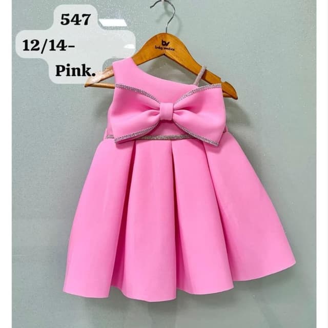 Bright Pink, Silver trim Dress