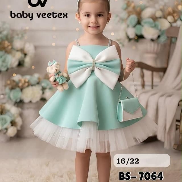 Mint Green and White Dress