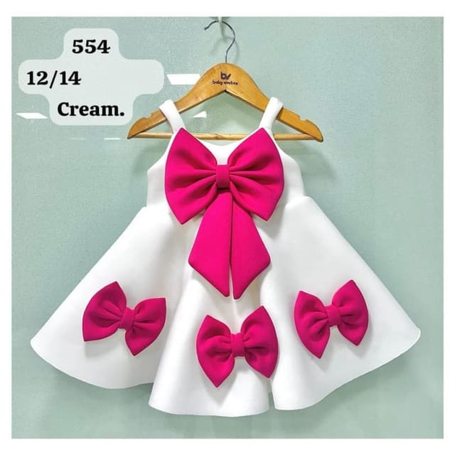 White and Hot Pink Dress