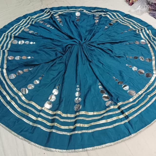 Teal, Silver Lehenga skirt