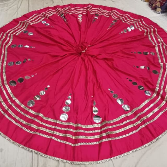 Hot pink with gold accents Lehenga Skirt