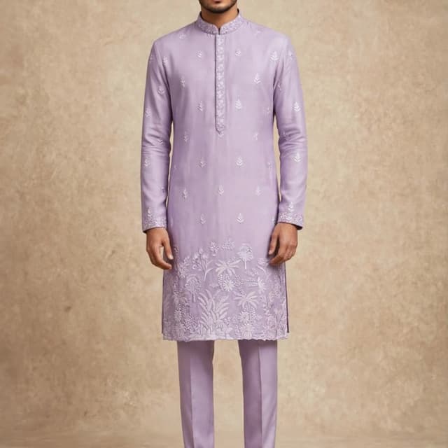 Lavender Kurta Set