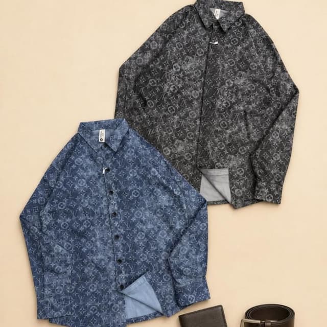 Black, Grey, Blue Shirt