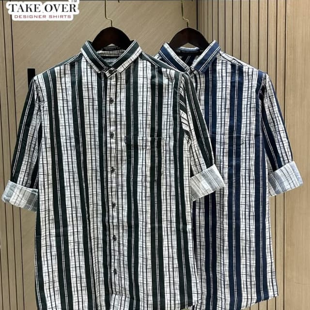 Black and white or dark blue and white stripes Shirt