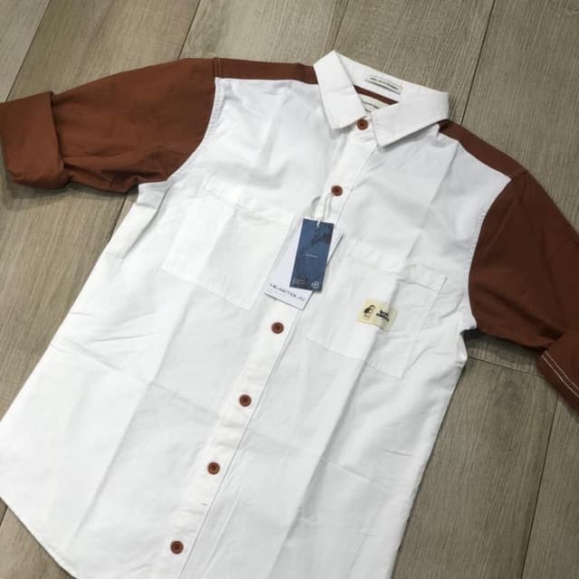 White and Brown Shirt