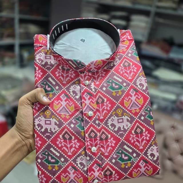 Red, Pink, Green, Yellow, White Kurta
