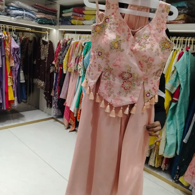 Peach, Light Pink, Multicolored embroidery Lehenga Choli set