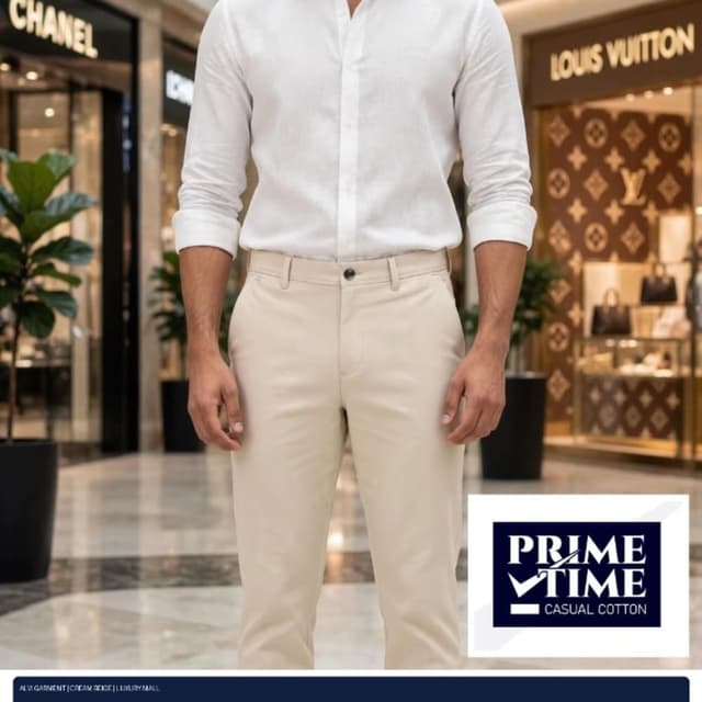 Beige/Cream Trousers