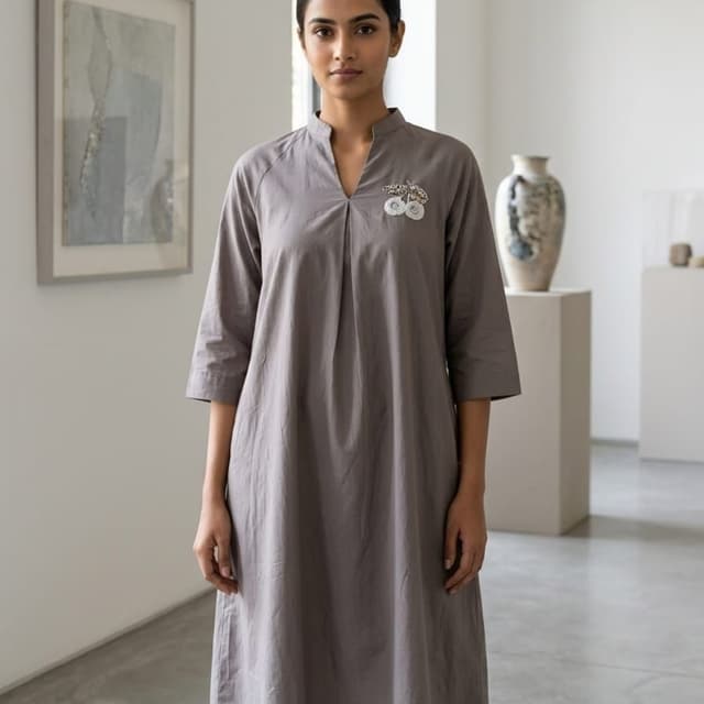 Taupe or grayish-brown Dress