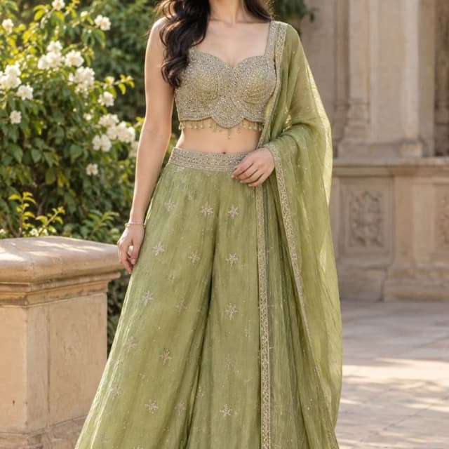 Olive Green Lehenga Choli