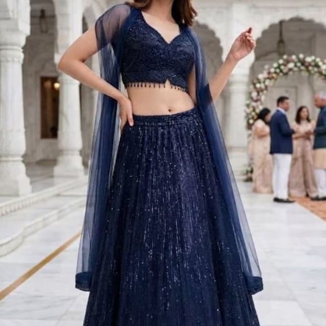 Midnight Blue Lehenga Choli