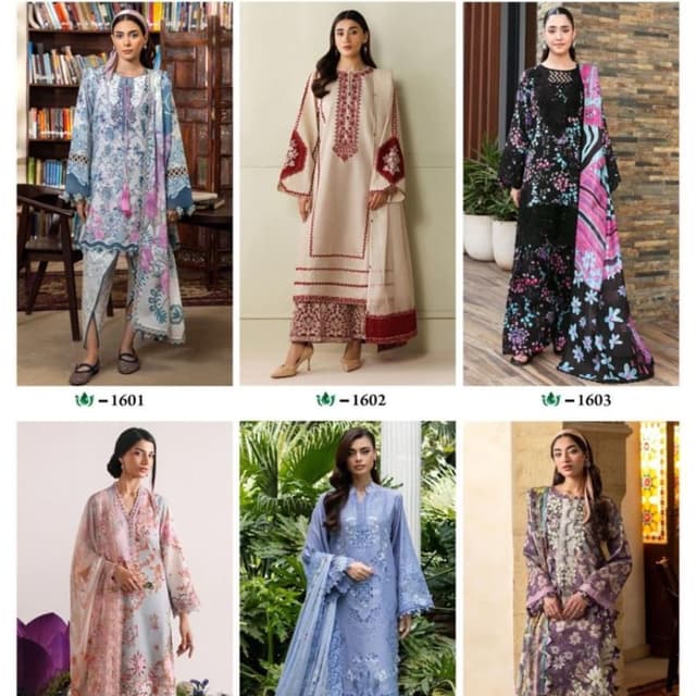Multi-colored including blue, beige, black, pink, lavender, and purple Salwar Kameez Suit
