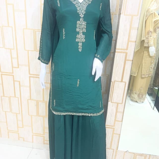 Emerald Green Sharara Set