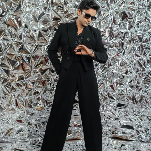 Solid Black Suit Set