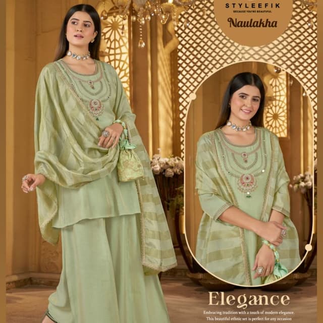 Sage Green with gold accents Sharara Set
