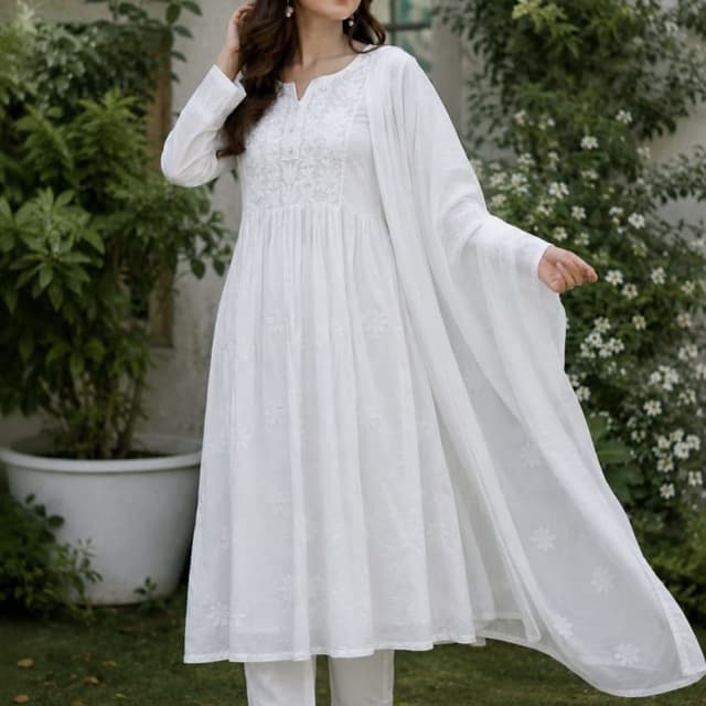 Pure White Salwar Kameez set