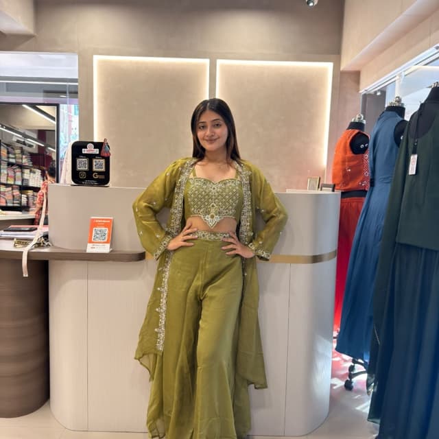 Olive Green Co-ord set with jacket
