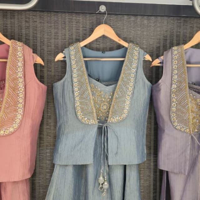 Steel Grey, Silver, Gold Jacket/Blouse