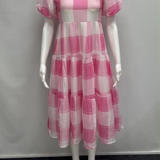 Pink and White Dress