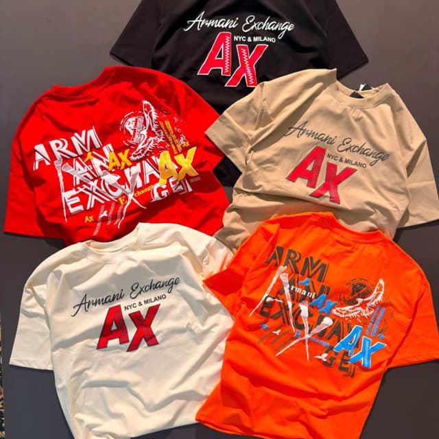 Black, Red, Beige, Cream, Orange T-shirt