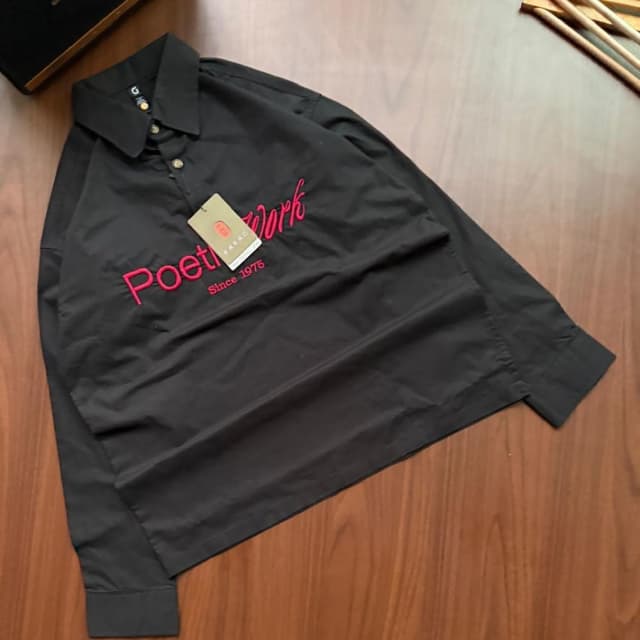 Black base with red embroidery Shirt