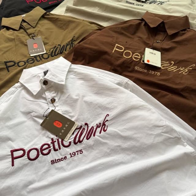 Black, Beige, Olive Green, Brown, White Shirt