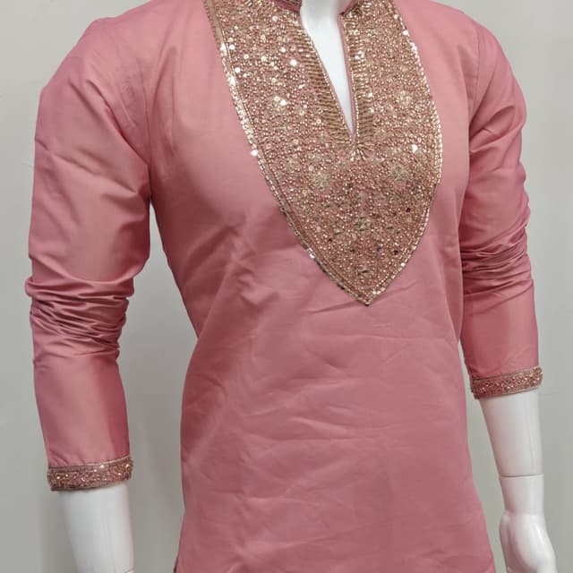Dusty Pink, Gold, Copper Kurta